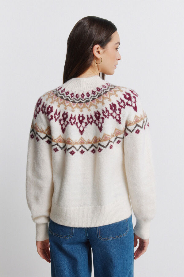 Springfield Camisola jacquard boho castanho