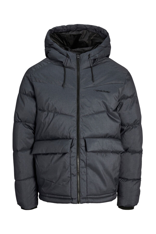 Jack & Jones Casaco acolchoado tipo puffer com capuz cinzento