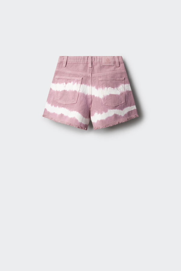 Springfield Kids Short rosa tye dye para niña fucsia