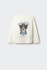 Springfield Kids Camiseta manga larga perro ni&ntilde;a beige
