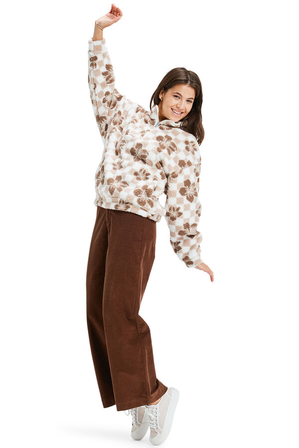 Roxy Jive Talking Bonded - Polar con media cremallera para Mujer estampado