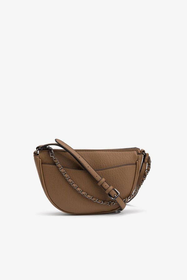 Tiffosi Bandolera Efecto Piel con Textura marr&oacute;n