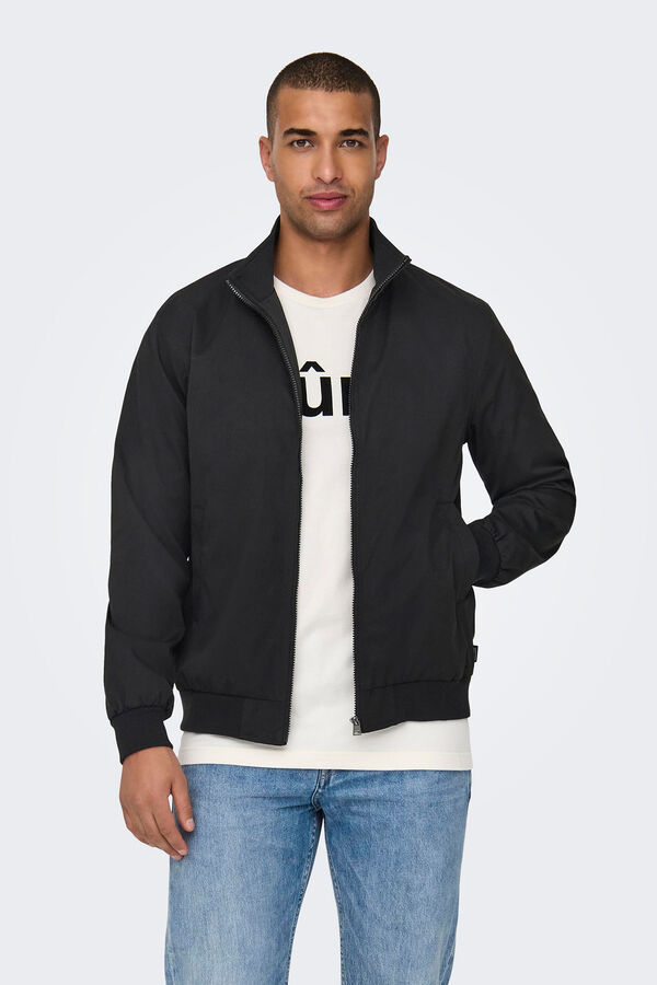 Only & Sons Chaqueta harrington negro