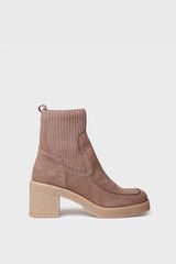 Toni Pons Botins com salto largo  camel