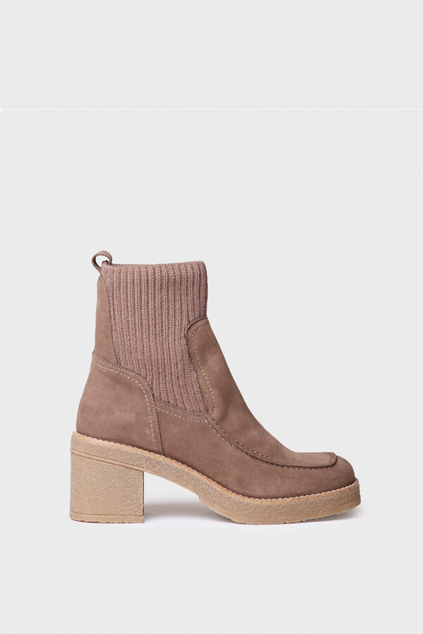 Toni Pons Botins com salto largo  camel