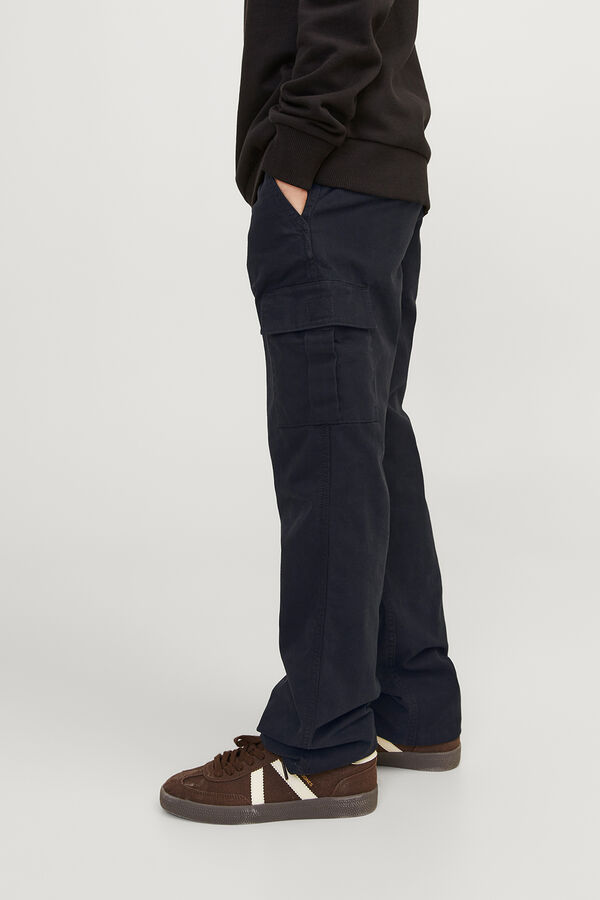Jack & Jones Junior Pantal&oacute;n cargo regular fit negro