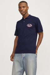 Jack & Jones Polo padr&atilde;o fit azul