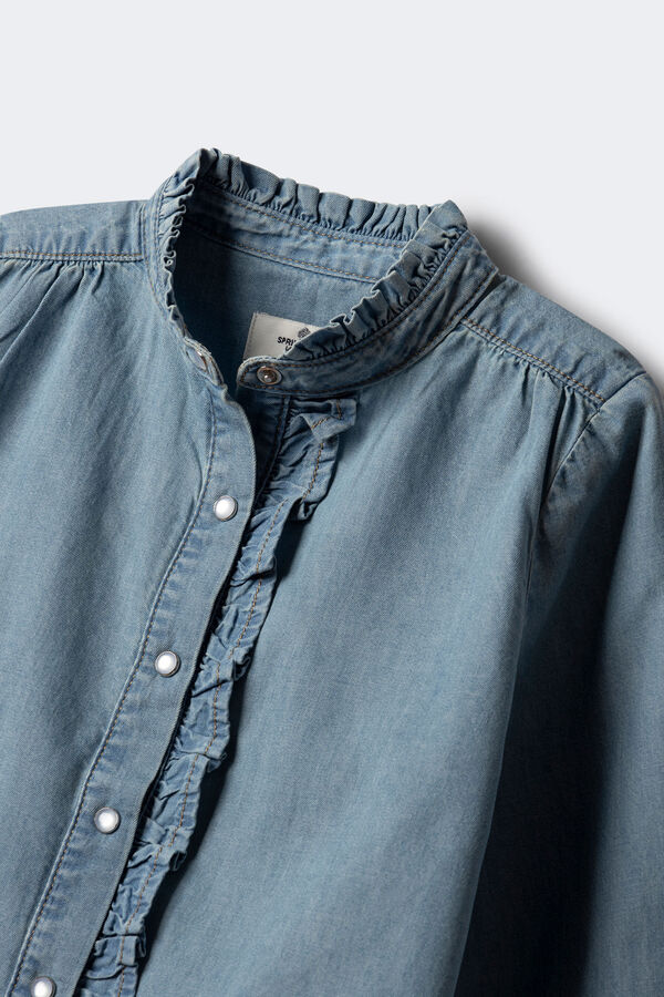 Springfield Kids Blusa denim ni&ntilde;a azul