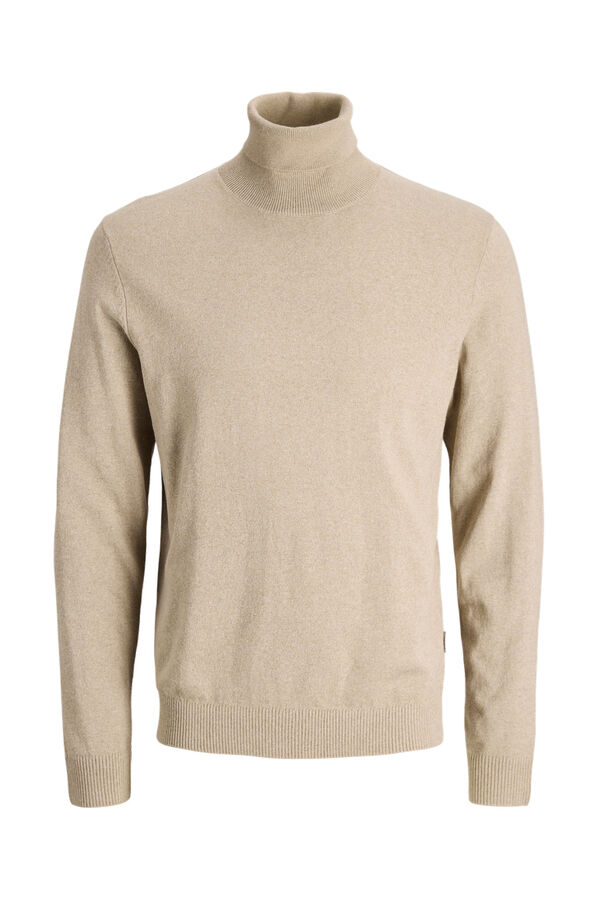 JJ REBEL Jersey de punto cuello vuelto gris