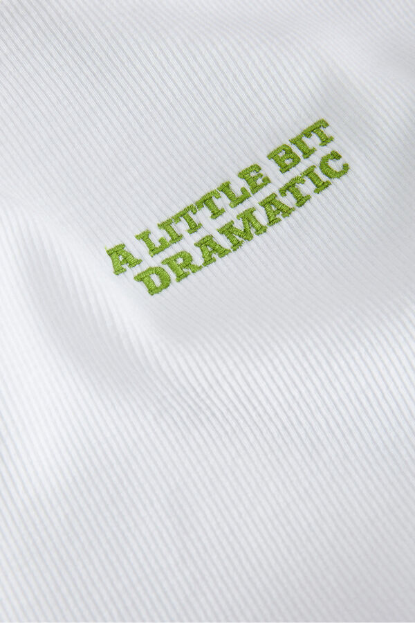 Jack & Jones Top com alças caneladas branco