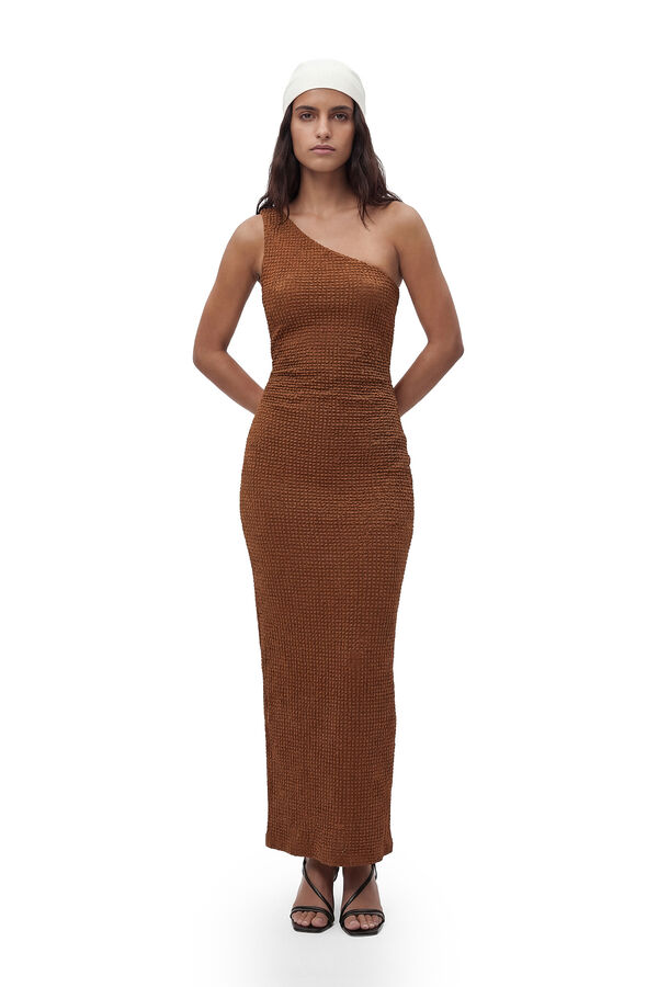 Koton Vestido maxi de um ombro cru