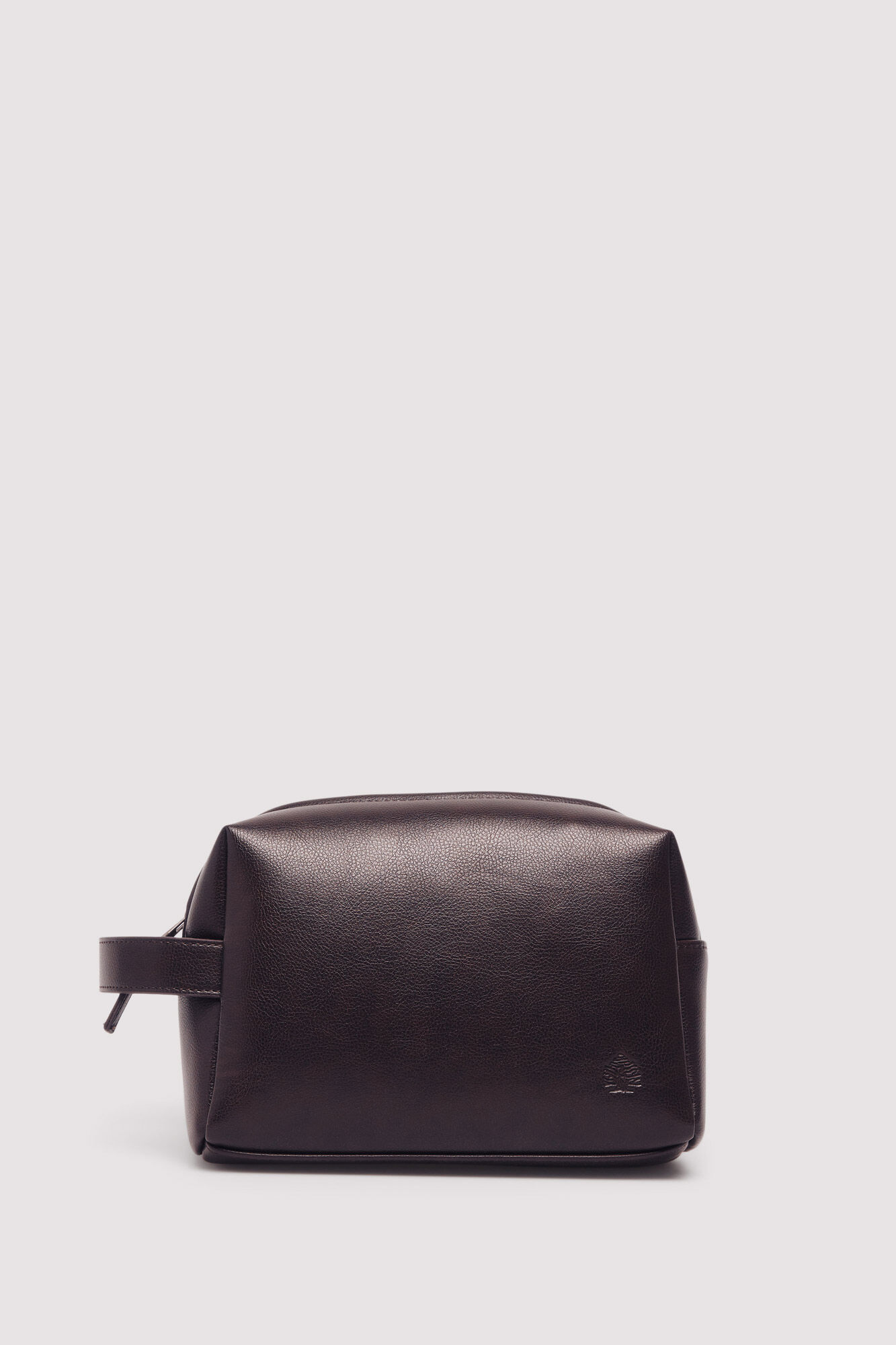 Springfield Bolsa de higiene casual com efeito pele marrom