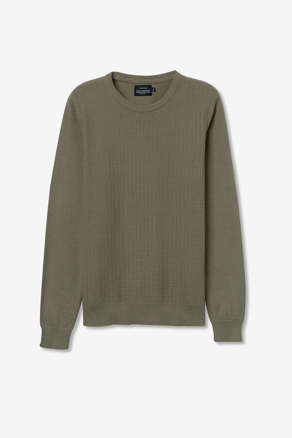 Tiffosi Jersey de Punto con Jacquard verde