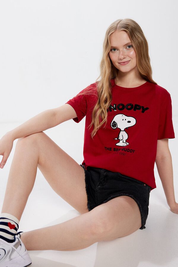 Springfield Camiseta Snoopy Lentejuelas estampado