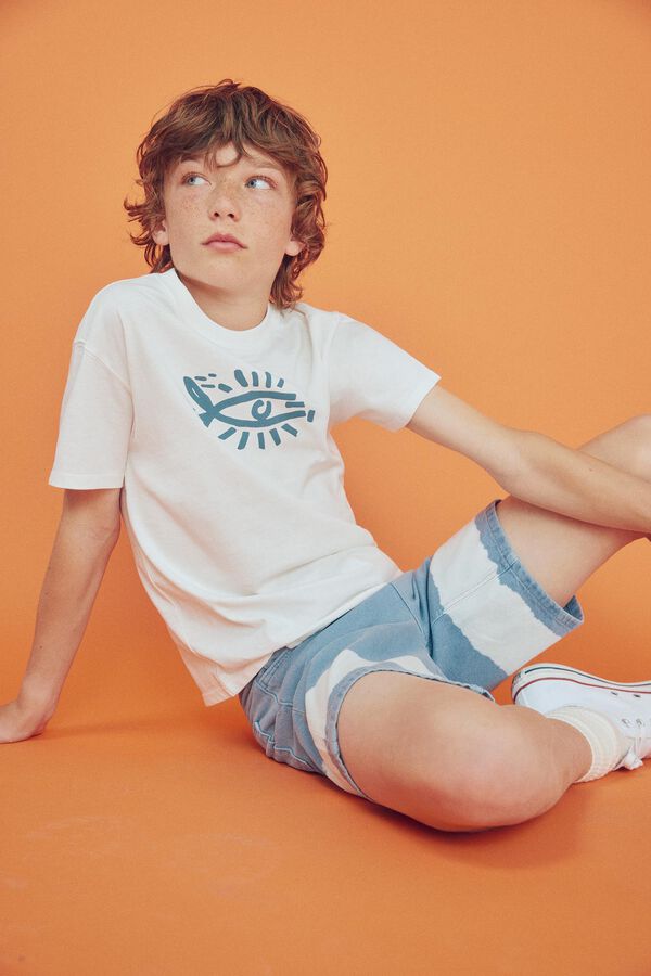 Springfield Kids Bermudas tie-dye para meninos azul