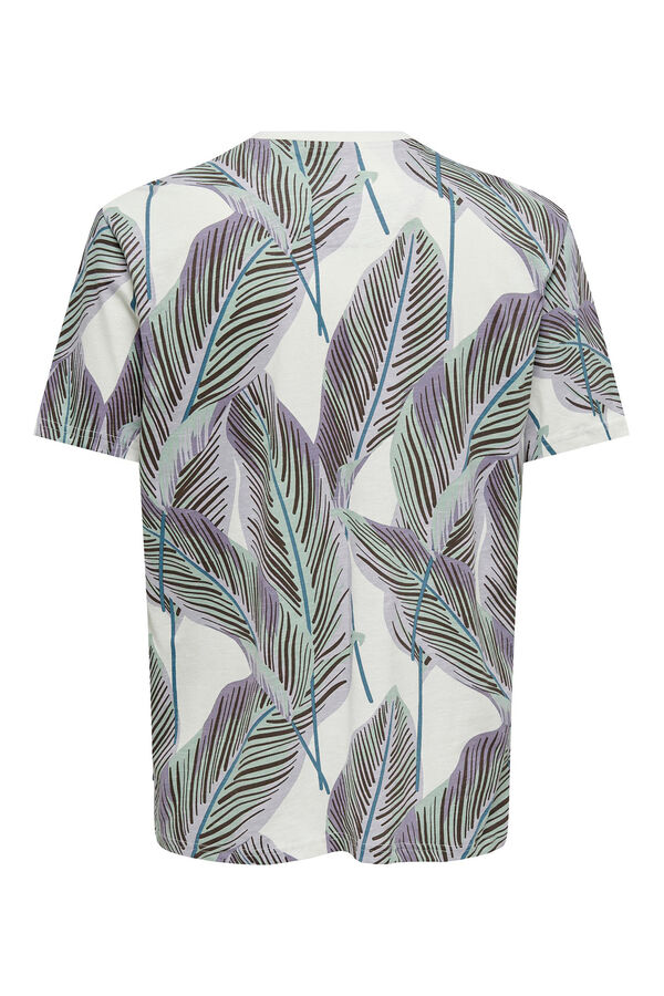 Only & Sons Camisola com estampado de folhas branco