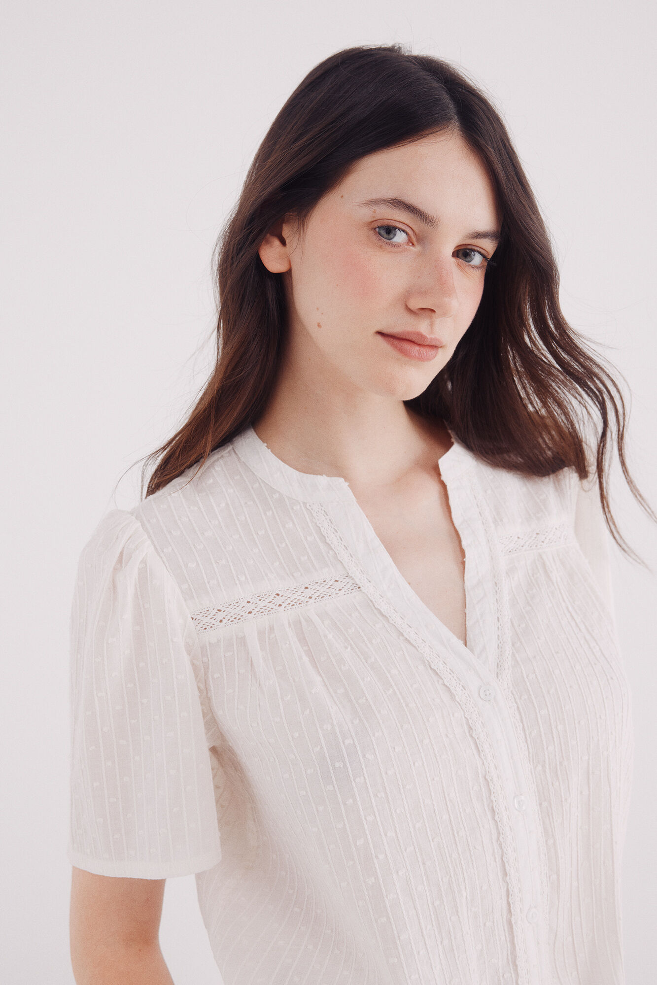 Springfield Blusa rom&aacute;ntica lace