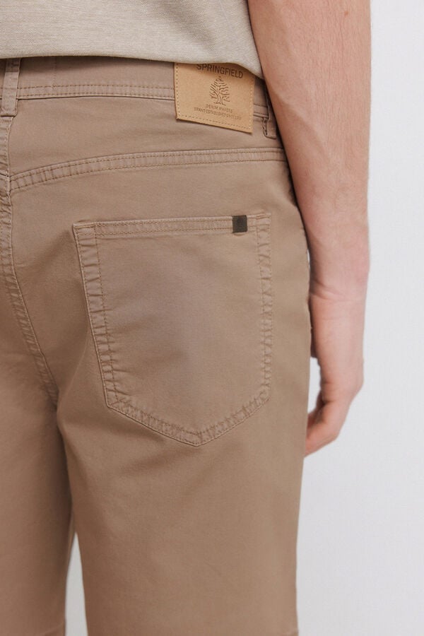 Springfield Bermudas leve 5 bolsos lavagem regular fit cru