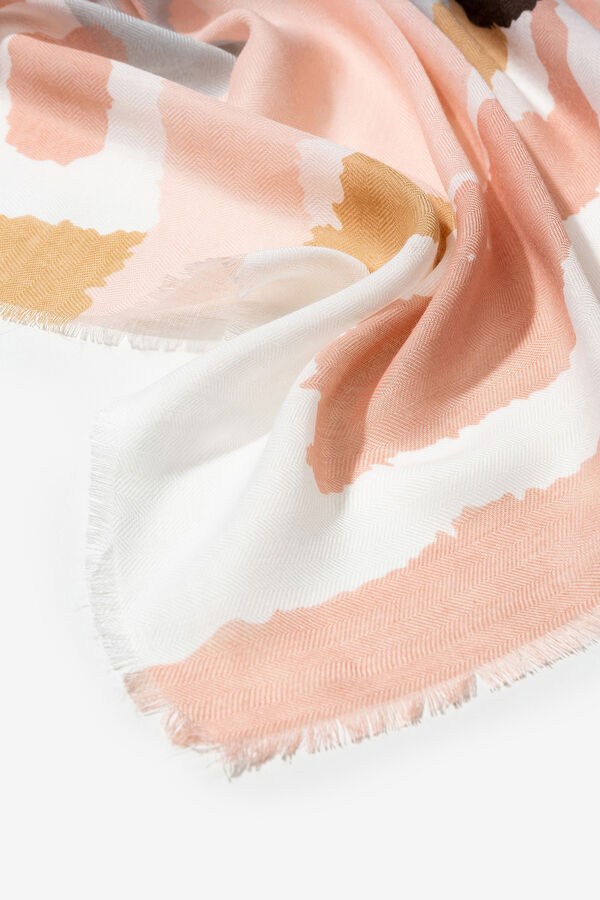 Tiffosi Len&ccedil;o retangular estampado rosa