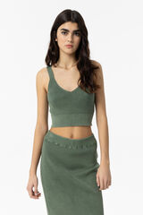 Tiffosi Top de Punto Cropped verde