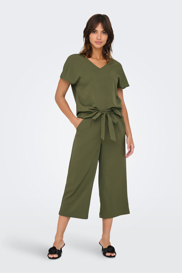 Only Calças palazzo verde