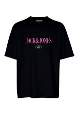 Jack & Jones PLUS T-shirt manga curta com logo PLUS preto