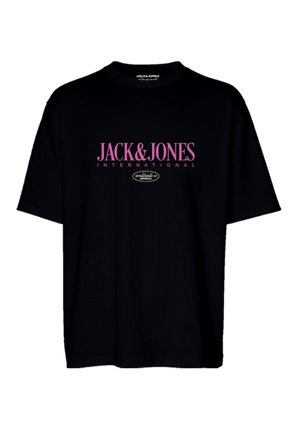 Jack & Jones PLUS T-shirt manga curta com logo PLUS preto