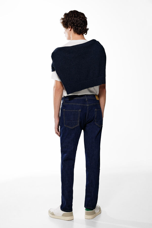 Springfield Jeans slim lavagem desbotada azul