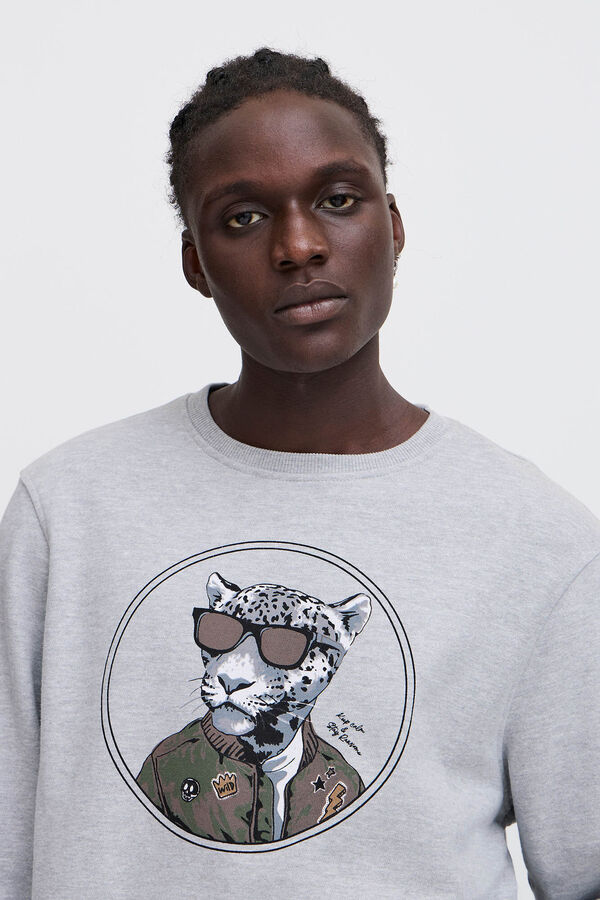 Blend Sudadera con cuello redondo gris