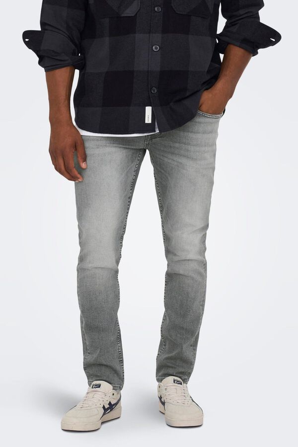Only & Sons Jeans slim cinzento-escuro cinzento