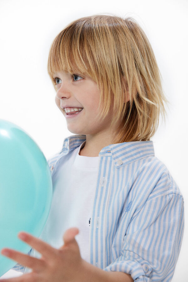 Springfield Kids Camisa riscas menino azul