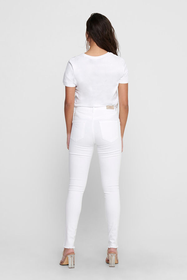 Springfield Jeans Skinny Tiro Medio blanco