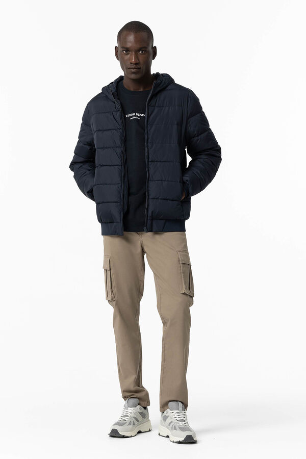 Tiffosi Chaqueta Acolchada con Capucha azul