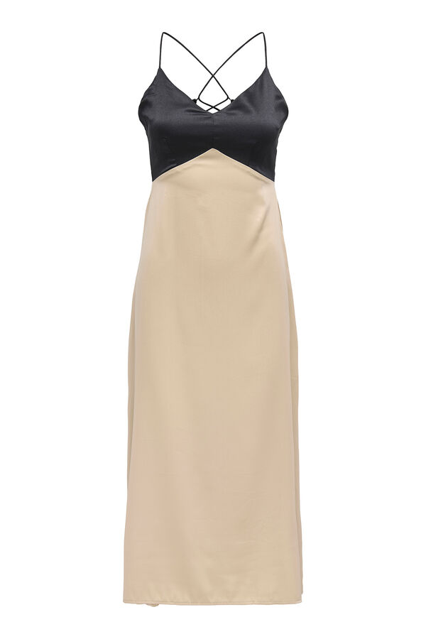 Only Vestido de alças comprido cinzento