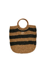 Pieces Bolso de mano de paja verde