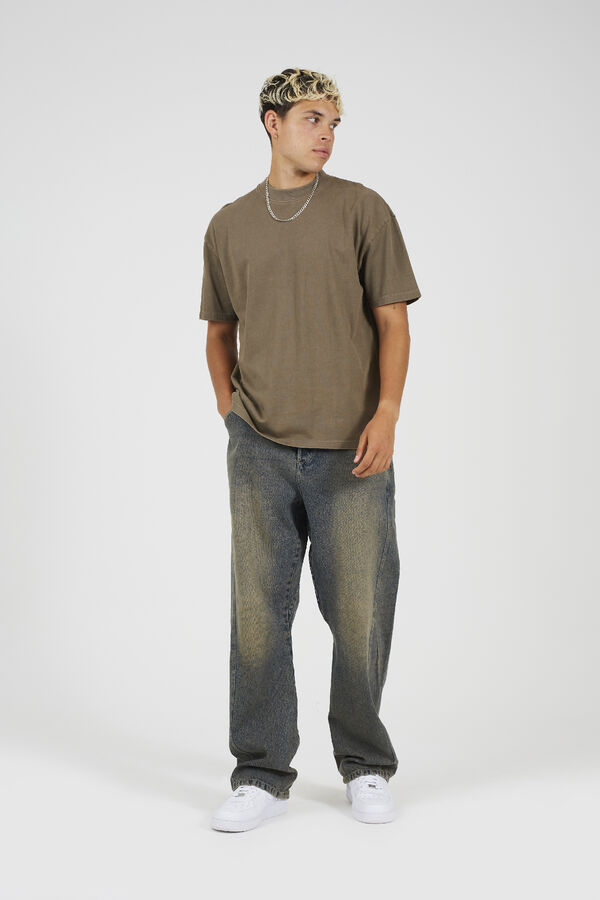 Brave Soul Camiseta oversized com manga curta cru