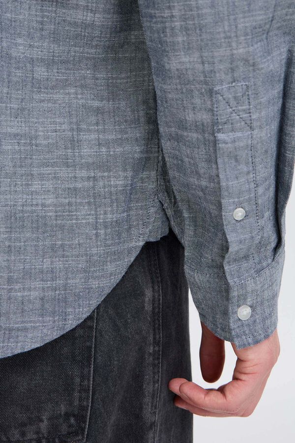 Blend Camisa Manga Comprida Bhalex  azul