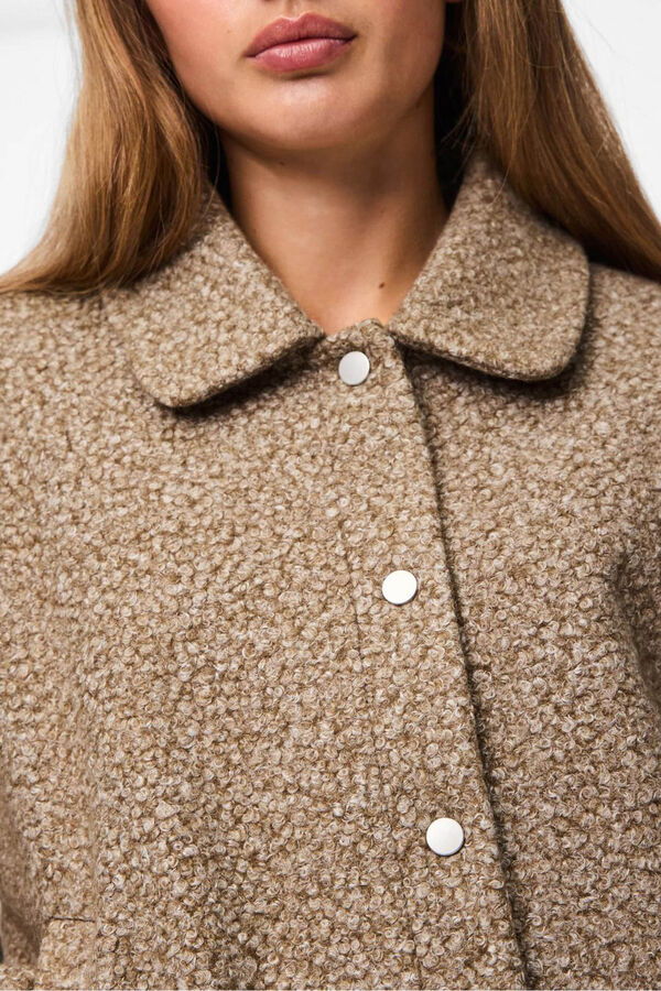 Pieces Chaqueta teddy cru