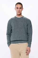 Springfield Su&eacute;ter estruturado em losango azul