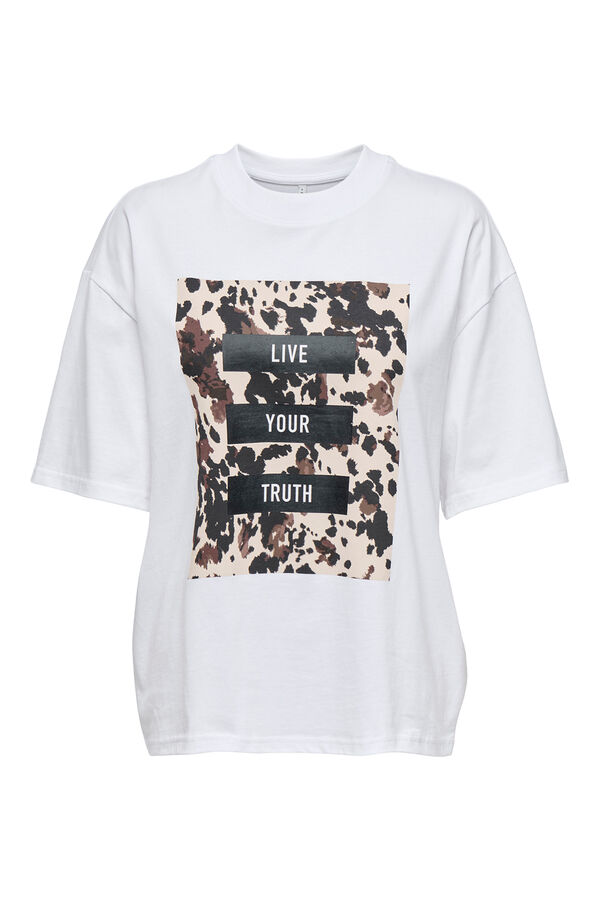 Only T-shirt de manga curta branco