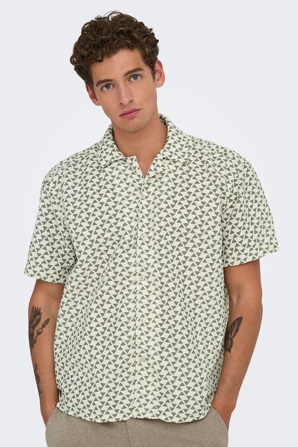 Only & Sons Camisa de manga curta relaxed fit estampado