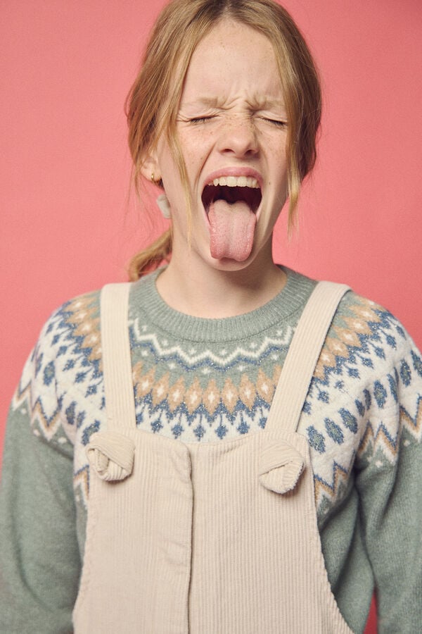 Springfield Kids Macac&atilde;o de veludo de menina azul