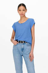 Only Camisola de manga curta azul