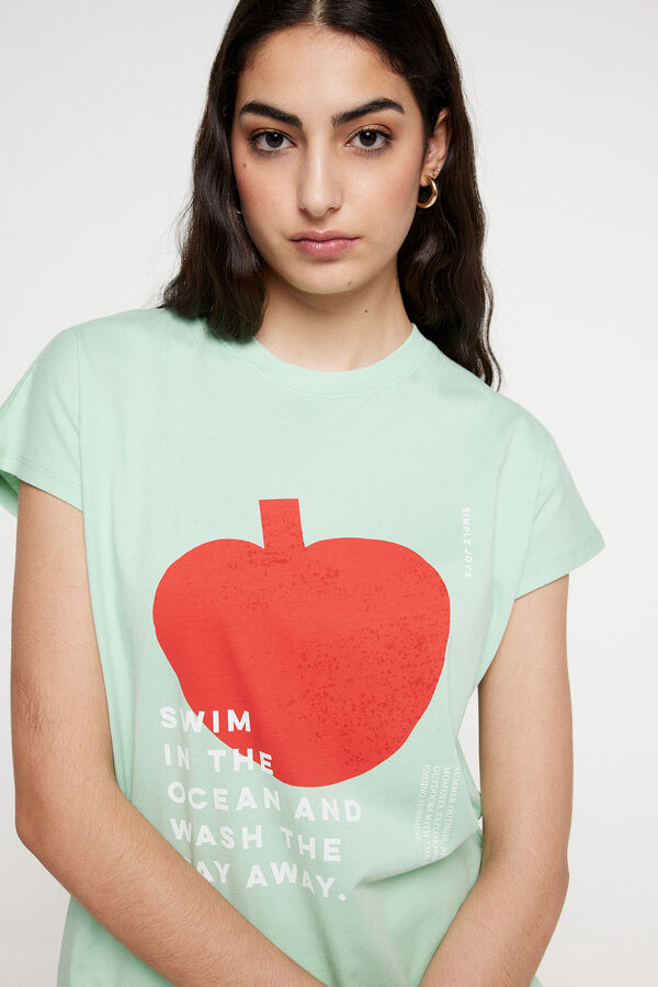 Jack & Jones T-shirt oversize estampada verde