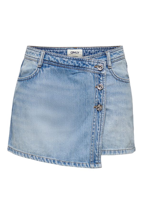 Only Falda pantal&oacute;n denim azul