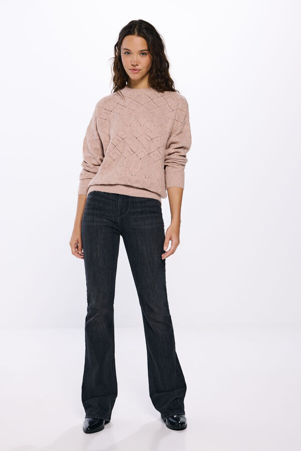 Springfield Jersey pointelle lentejuelas nude