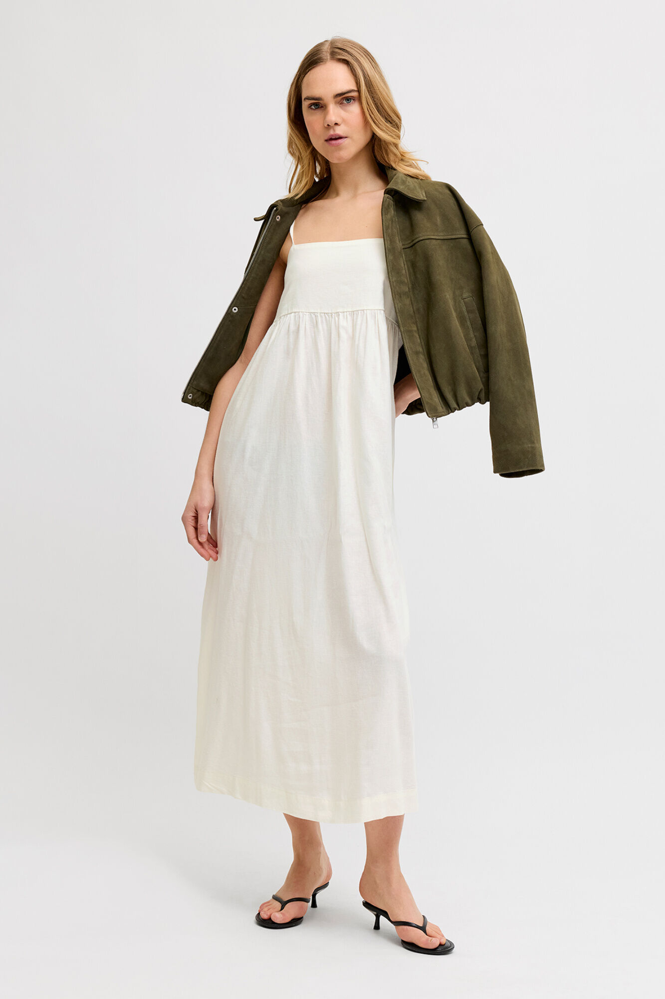 Jack & Jones Vestido comprido em linho
