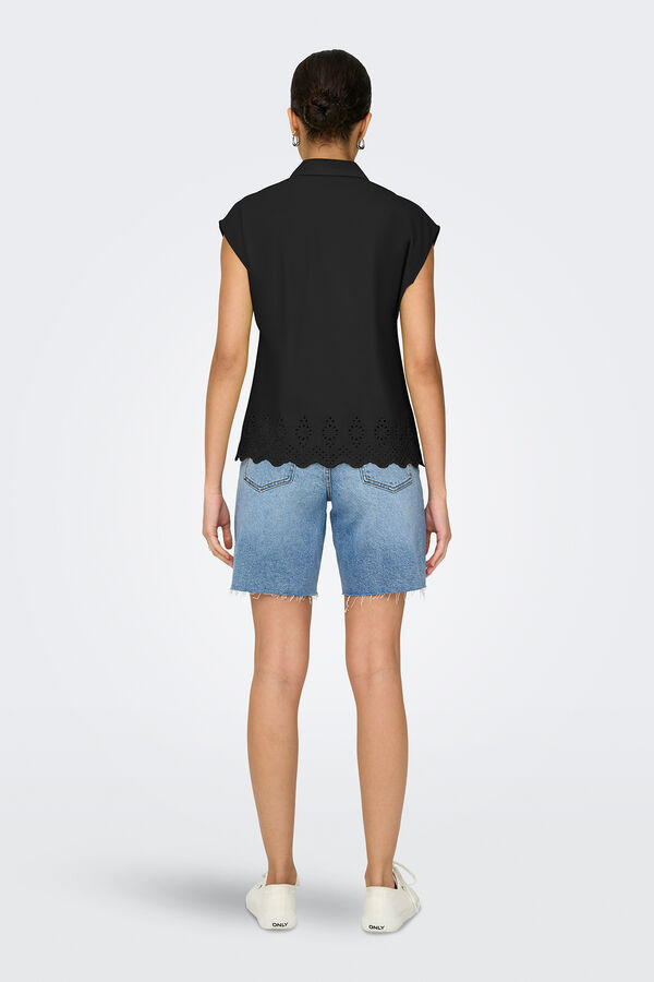 Only Camisa mangas de regular fit preto