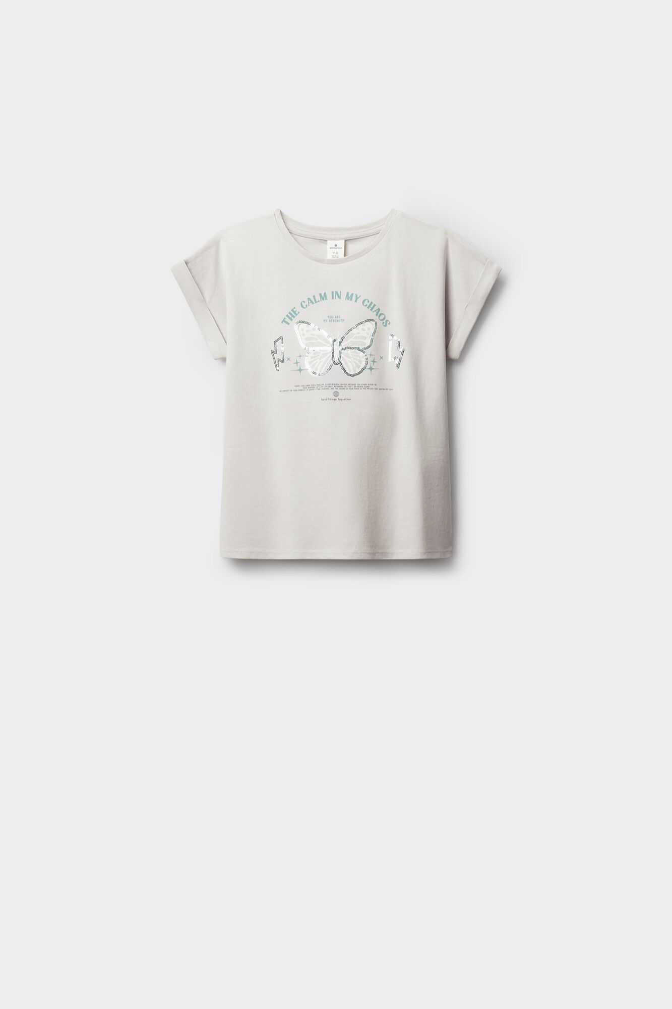 Springfield Kids Camiseta manga corta mariposa lentejuelas ni&ntilde;a