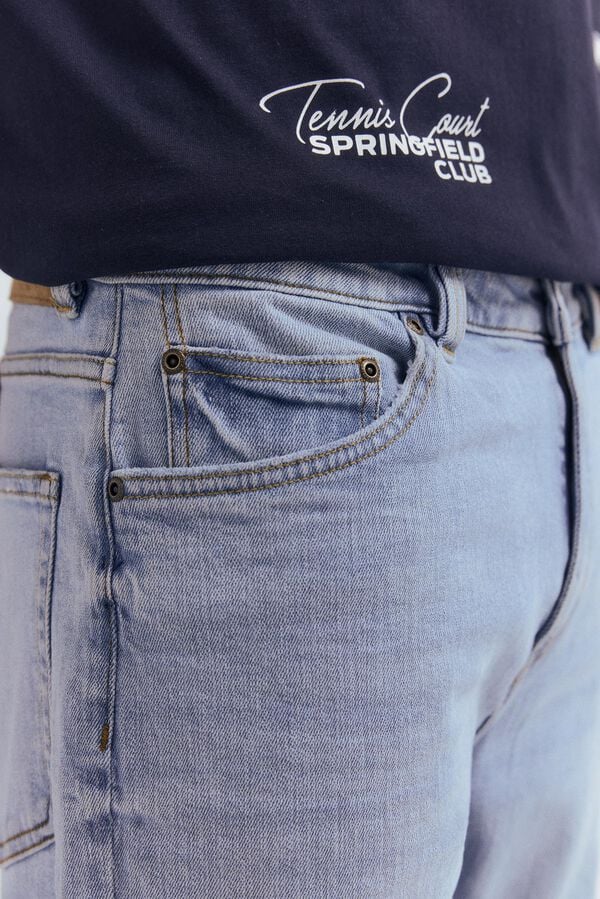 Springfield Vaquero lavado claro straight fit azul